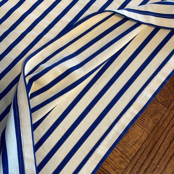 SAINT JAMES PROPRIANO dress striped nautical relaxed fit royal wht anti-UV Small - Picture 13 of 13